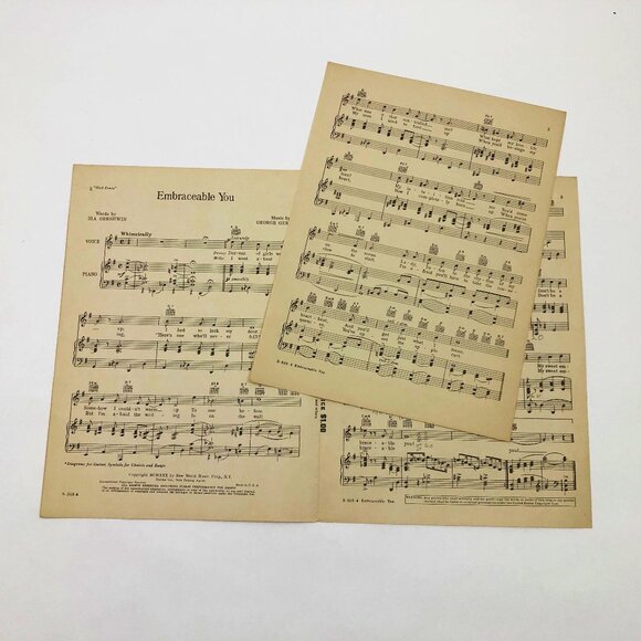 Set of 7 Music Sheets by Cole Porter Irving Berlin Gershwin Plus More - Picture 6 of 9